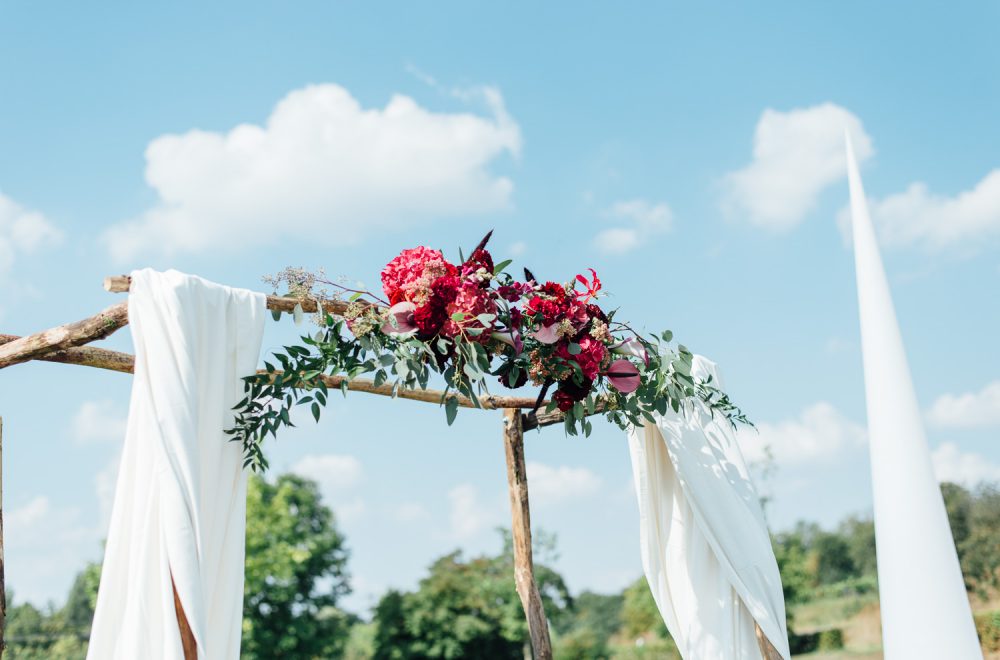 Blumenbogen-Dekoration für Events